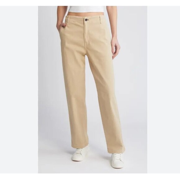 NEW Ruby Rd. | Flat Front‎ High Rise Straight Leg Chinos | Sand | 12P - Picture 1 of 11